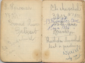 Page 9 of Max Faust's Address Book c1938.